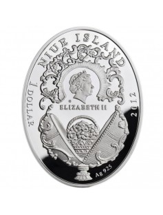 Niue 2012 1$ Imperial Faberge Eggs PATRIOTIC WAR 1812 NAPOLEONIC 56g Silver Coin