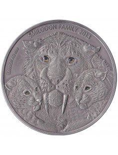 Burkina Faso 2013 10,000 Francs Smilodon Family 1 Kilo Kg Silver Coin LIMIT 99