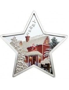 Samoa 2012 $5 Silver Merry Christmas Star Proof Coin MITAGE ONLY 2,012