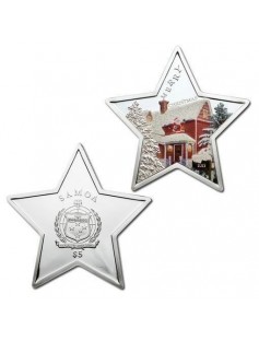 Samoa 2012 $5 Silver Merry Christmas Star Proof Coin MITAGE ONLY 2,012