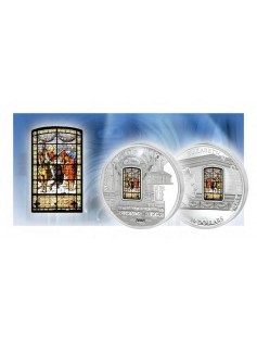 Cook 2014 $10 Windows of Heaven Metropolitan Cathedral Buenos Aires Silver Coin
