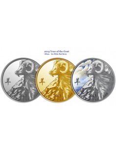 Niue Island 2015 $25 Year of the Goat Proof .999 Proof 1/4 Oz Gold Coin LIMITED