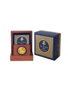 Niue Island 2015 $25 Year of the Goat Proof .999 Proof 1/4 Oz Gold Coin LIMITED