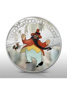 Cook Islands 2012 5$ cartoon Adventures of Buratino Karabas Barabas 1 Oz Silver