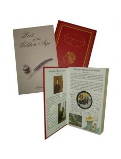 Niue 2012 2$ Poets of the Golden Age - Pushkin 1oz Proof Silver coin Gold Gilded