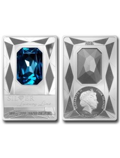 Cook Islands 2011 20$ Silver Luxury Line 100 g Proof Silver Coin with Swarovski