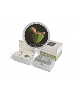 Niue 2011 $2 Anne Geddes Baby InThe lotus Boy 1oz Silver Coin and Toy Set