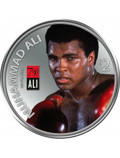 Fiji 2012 2$ Muhammad Ali BOXER .999 1oz Proof Silver Coin LIMITED MINTAGE