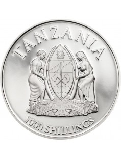 Tanzania 2014 1000 Shillings Canonization Of The Popes 20 g Proof Silver Coin