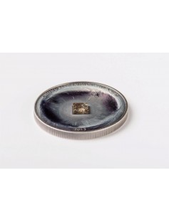 Cook 2015 5$ Chondrite Impact Meteorite NWA 4037 Antique Finish 1 Oz Silver Coin