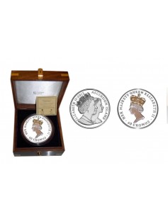 Ascension Islands 2012 60 Crowns Queen Elizabeth II 60 oz Silver Coin 60 Diamond
