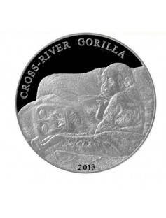Cameroon 2012 1000 Francs Cross River Gorilla 1 oz Silver Proof Coin only 888