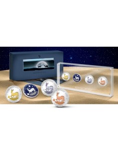 Gabon 2012 4x1000 Franks SPRINGBOK 4x 1oz Coins SILVER INVESTMENT PRESTIGE SET