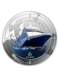 Niue 2013 Cunard Lines - Queen Elizabeth Proof 1oz .999 Silver Coin