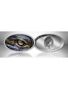 Niue 2013 2$ CROCEYE Crocodile Photoprint XL Ultra High Relief 1 Oz Silver Coin