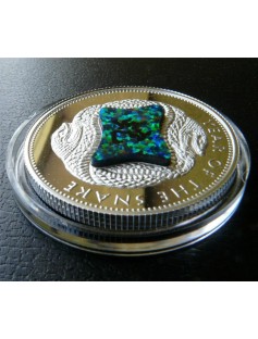 Fiji 2013 10$ SNAKE OPAL & Onyx Chinese Lunar Year of the snake 1oz Silver Coin