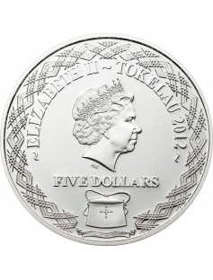 Tokelau 2012 5$ Dragon Fly Hologram 25g Silver Coin