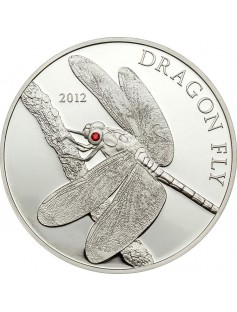 Tokelau 2012 5$ Dragon Fly Hologram 25g Silver Coin