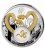Niue 2012 1$ Golden Snakes 2012 Silver Coin Insert Covered With 24K Gold Plating