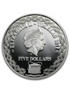 Tokelau 2012 5$ Orca killer Whale Tokelau Marine Life 20g Proof Silver Coin