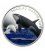 Tokelau 2012 5$ Orca killer Whale Tokelau Marine Life 20g Proof Silver Coin