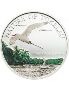 Tokelau 2012 5$ Nature of Tokelau Tropicbird 20g Silver Coin LIMITED MINTAGE
