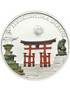 Palau 2012 5$ World of Wonders V The Itsukushima Shrine Silver Coin LIMIT 2500