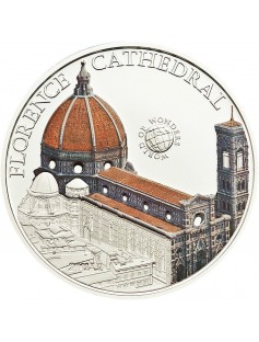 Palau 2011 5$ World of Wonders IV Florence Cathedral Silver Coin LIMIT 2500