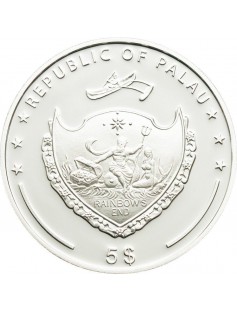 Palau 2011 5$ World of Wonders IV Canadian National Tower Silver Coin LIMIT 2500