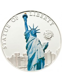 Palau 2010 5$ World of Wonders Statue of Liberty Silver Coin LIMIT 2500