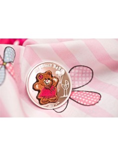 Palau 2012 5$ Lovely Bear Proof Silver Coin with Swiss Embroidery MINTAGE 2011