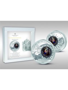 Cook Islands 2012 10$ WINDOWS OF HEAVEN St. Catherine's - Bethlehem Silver Coin