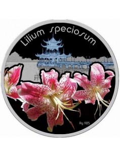 Niue 2012 1$ Lilies Lilium speciosum flower 28,28g Silver Proof Coin