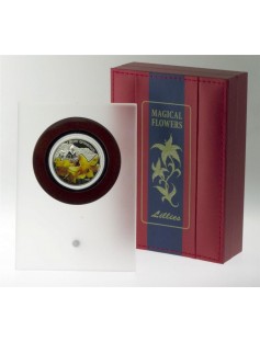 Niue 2012 1$ Lilies Lilium armenum flower 28,28g Silver Proof Coin