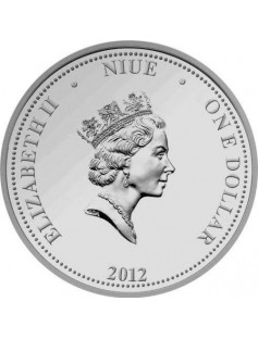 Niue 2012 1$ Lilies Lilium speciosum flower 28,28g Silver Proof Coin