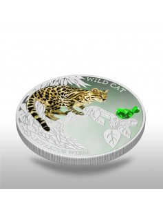 Fiji 2013 Wild Cat II LEOPARDUS WIEDI Margay Dogs & Cats 1 Oz Proof Silver Coin