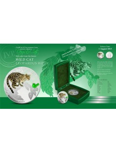 Fiji 2013 Wild Cat II LEOPARDUS WIEDI Margay Dogs & Cats 1 Oz Proof Silver Coin
