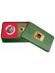 Niue 2010 2$ Korean War 60th Anniversary .999 1oz Silver Coin Limited Edition