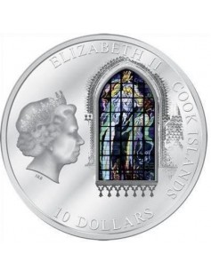 Cook Islands 2012 10$ WINDOWS OF HEAVEN St. Francis - KRAKOW Silver Coin