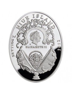 Niue 2011 2$ Imperial Faberge Eggs Pansy Egg 56,56g Silver Coin