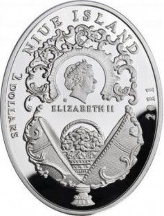 Niue 2011 2$ Imperial Faberge Eggs Duchess of Marlborough Egg 56,56g Silver Coin