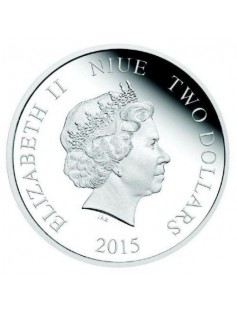 Niue 2015 $2 Thunderbirds 50 Years Anniversary 1oz Proof Gold Gilded Silver Coin