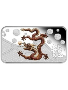 Cook Islands 2012 1$ Year of the Dragon Rectang Proof 4 x 1 Oz Silver Coin Set
