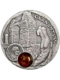 Niue 2011 1$ Amber Route CARNUNTUM 28,28g Silver Coin with Amber Insert