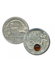 Niue 2009 1$ Amber Route WROCLAW 28,28g Silver Coin with Amber Insert