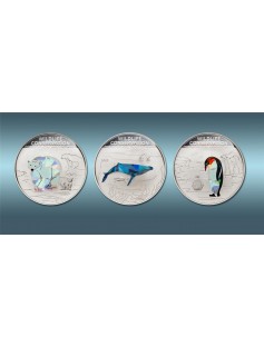 Cook Islands 2013 $5 Wildlife Conservation Prism Penguin Silver Coin Proof