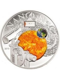 Cook Islands 2013 10$ NANO SPACE - Exploration of Universe Silver Coin