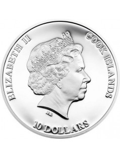 Cook Islands 2013 10$ NANO SPACE - Exploration of Universe Silver Coin
