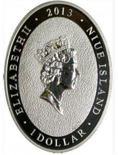 Niue 2013 1$ Lunar Calendar year of the Snake Baby Snake Silver Coin