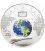 Cook Islands 2012 10$ NANO EARTH "The World In Your Hand" Silver Coin